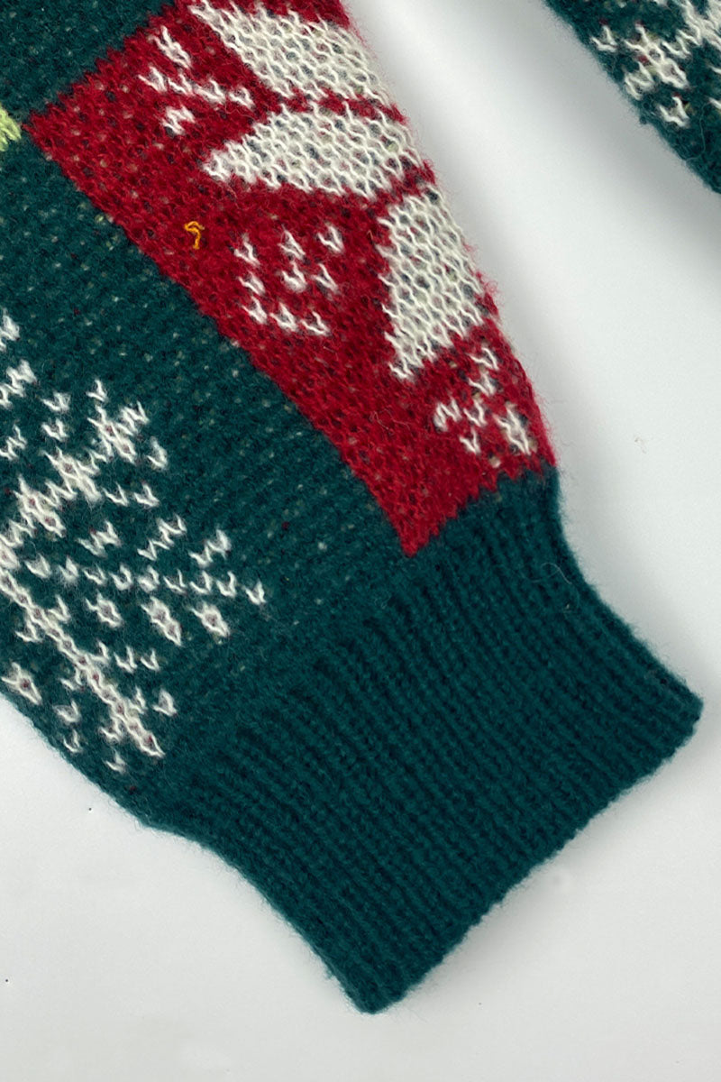 Christmas Patchwork Knit Sweater