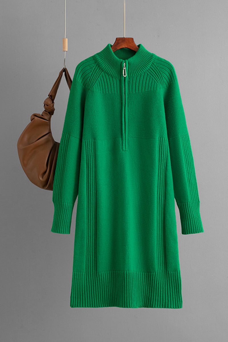 Quarter Zip Knit Dress