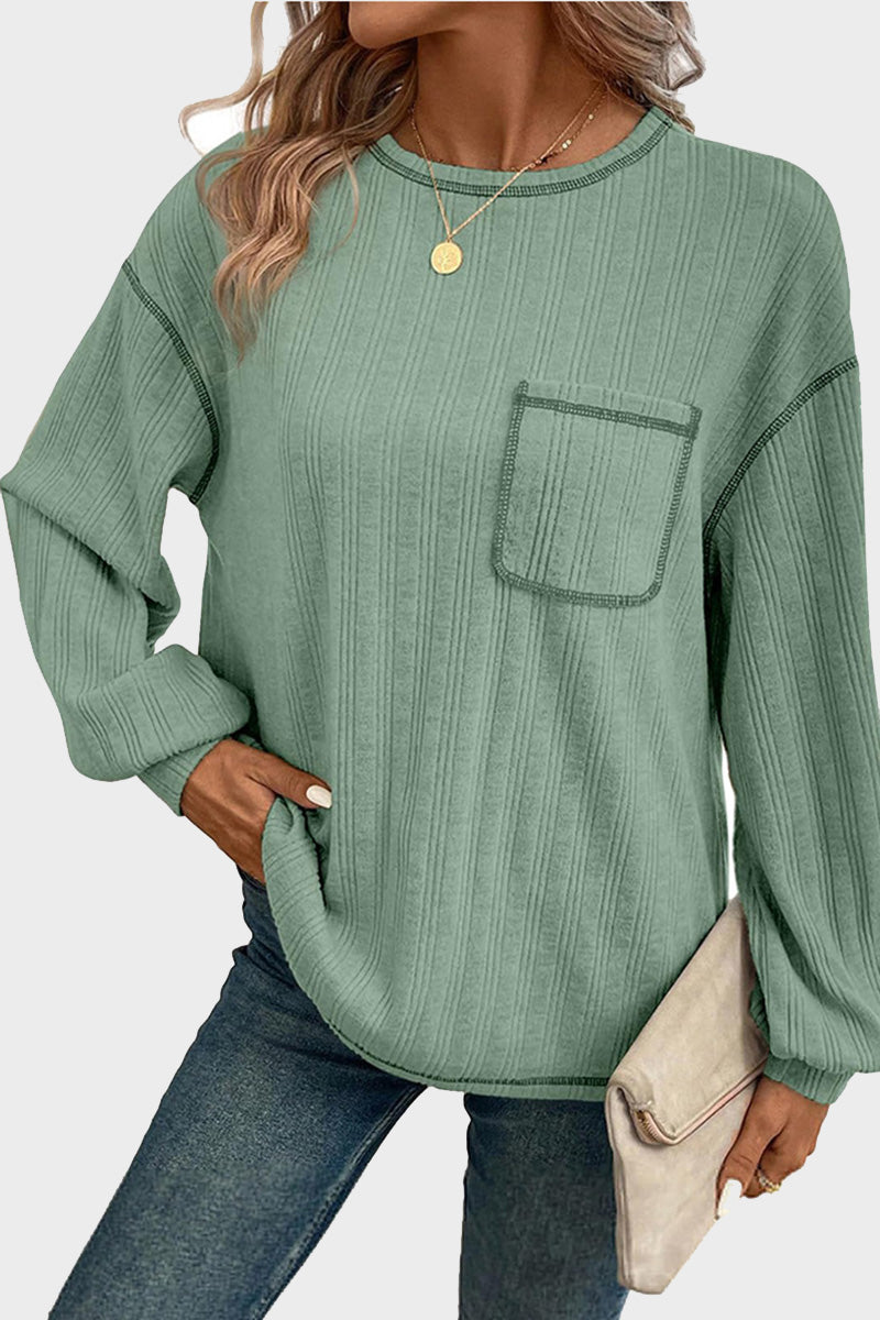 Casual Pocket Detail Top