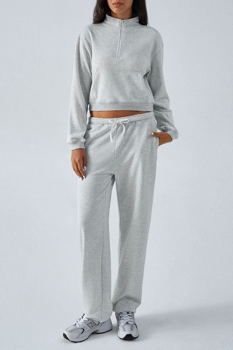 Relaxed Fit Cropped Top and Pants Set