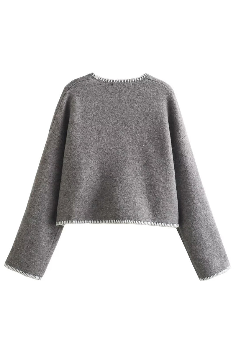 Knit V-Neck Sweater