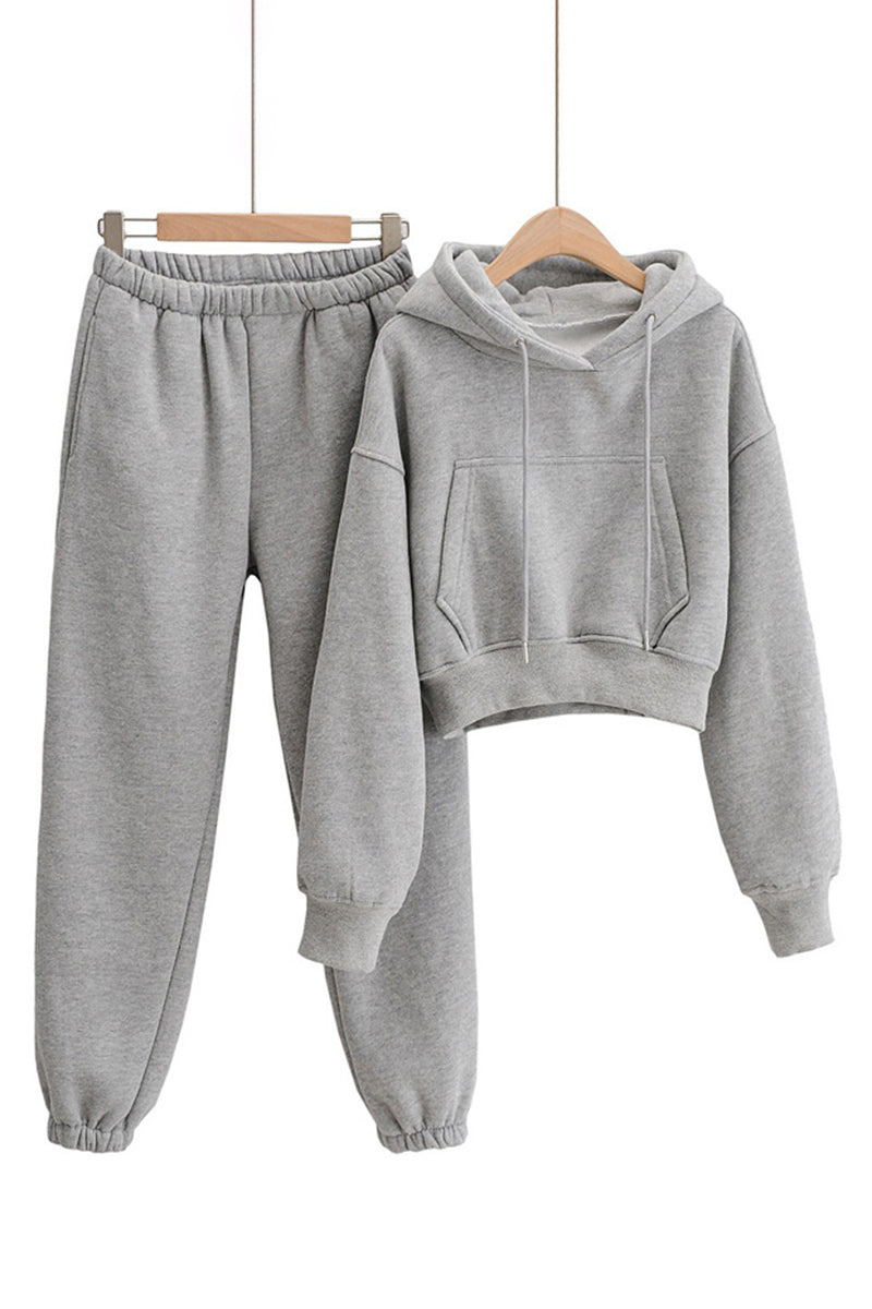 Cropped Hoodie and Joggers Set