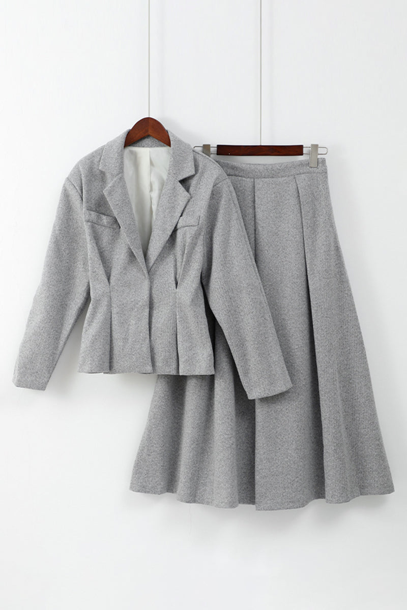 Tailored Blazer and Skirt Set