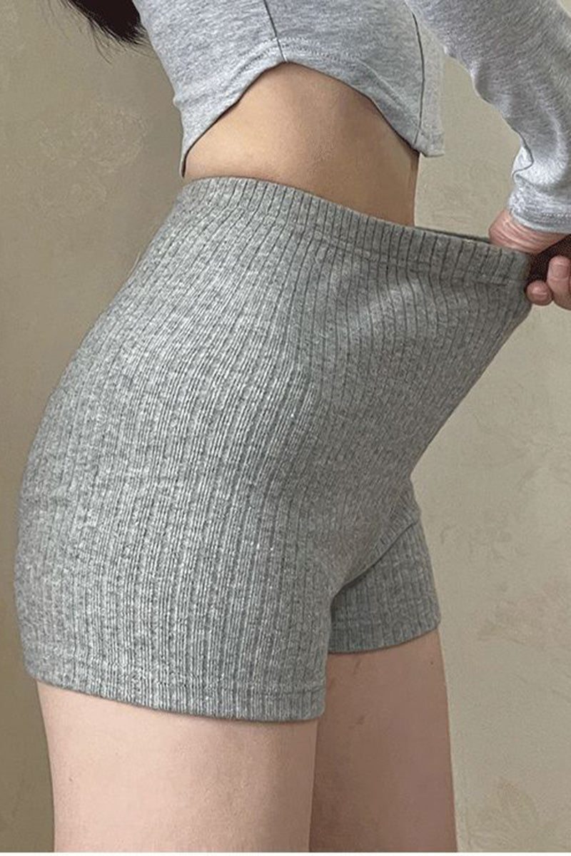 High-Waisted Slim Fit Shorts