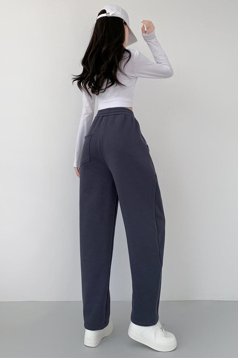 Relaxed Fit Wide-Leg Drawstring Pants