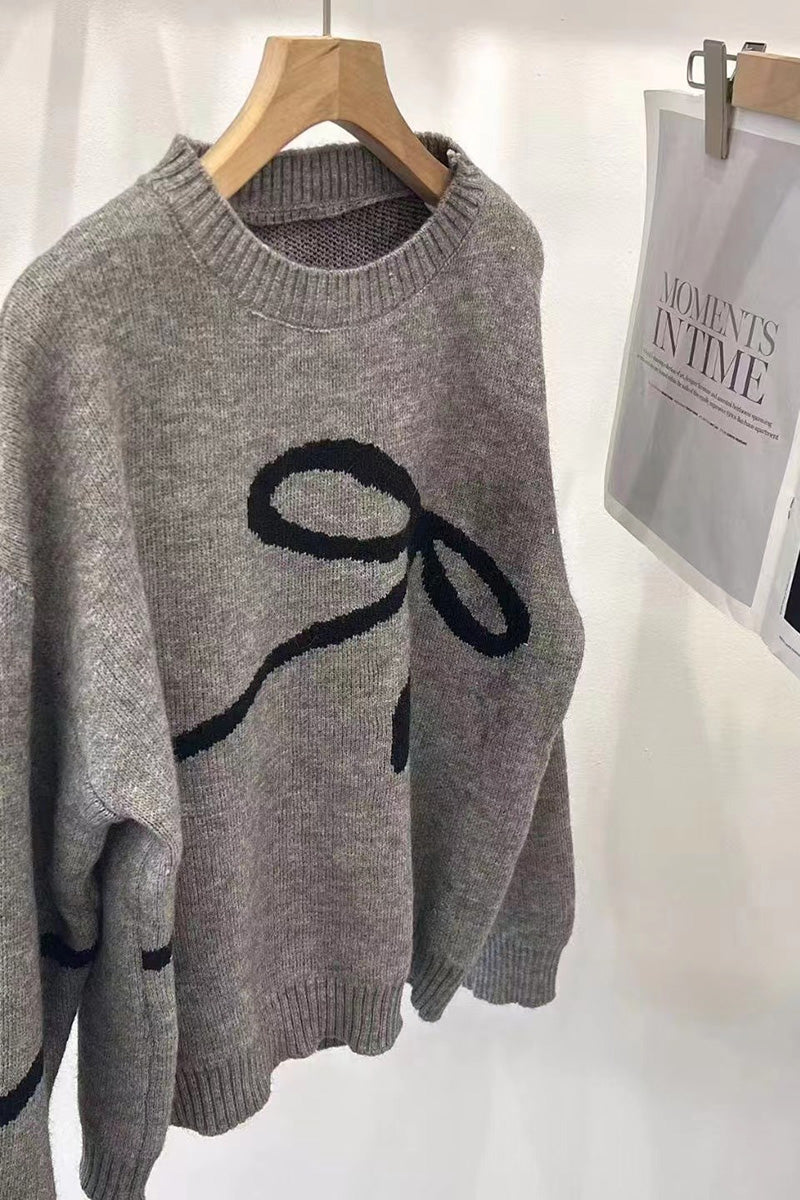 Bow Detail Knit Sweaters