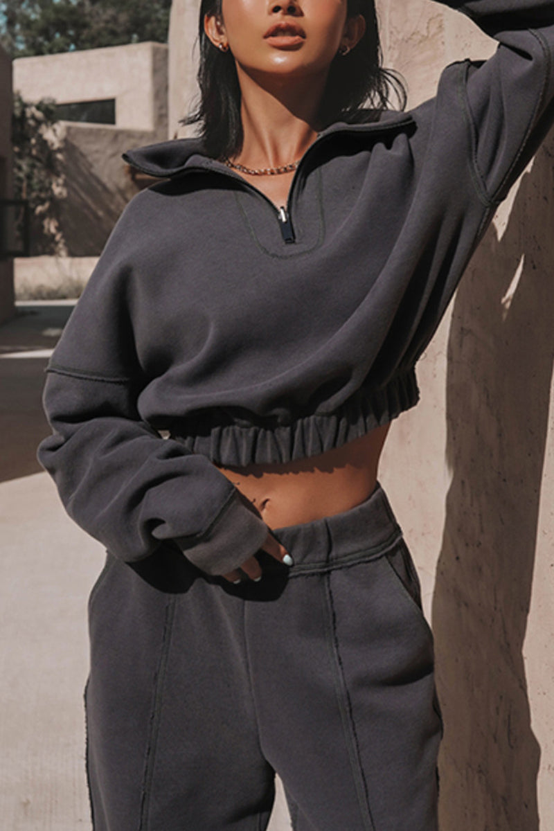 Two-Piece Zip-Up Lounge Set