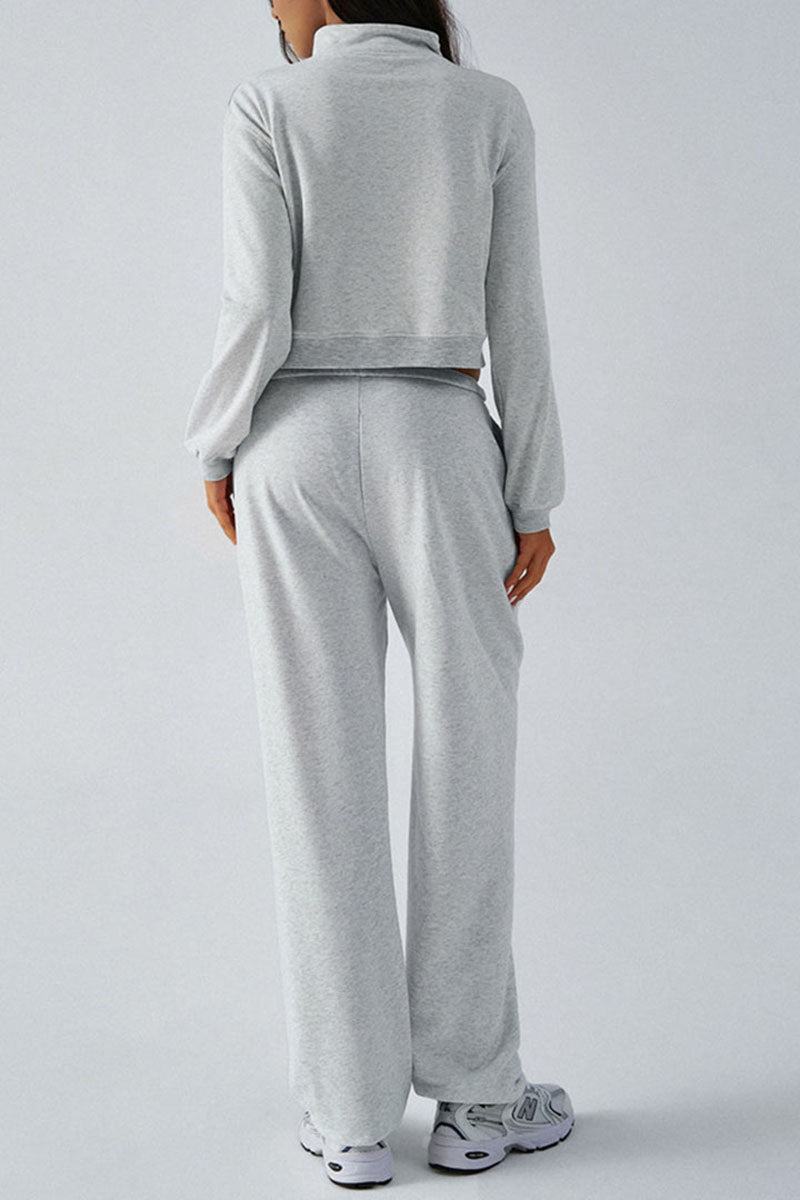 Relaxed Fit Cropped Top and Pants Set