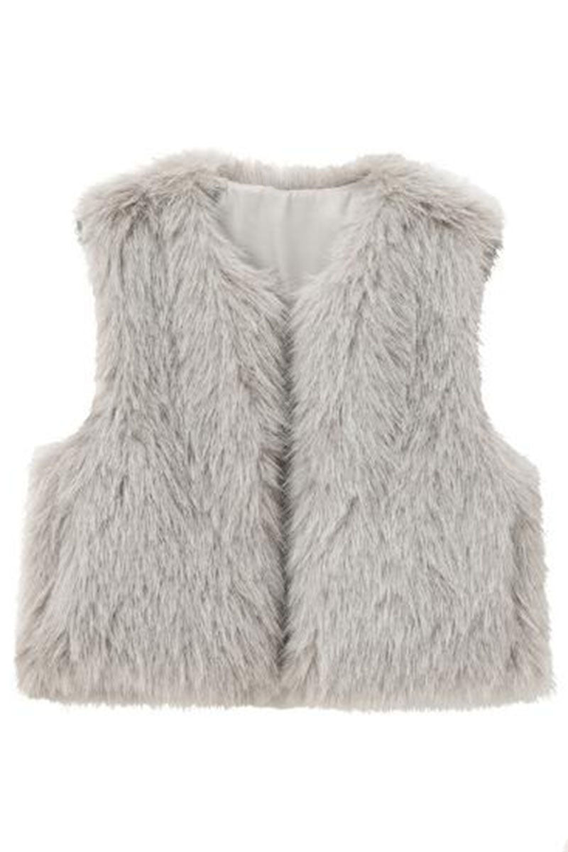 Sleeveless Furry Vest