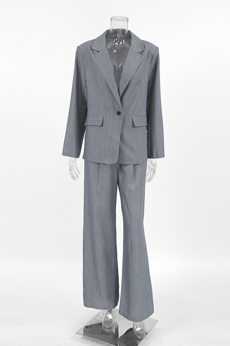 Tailored Waist Blazer and Pant Set