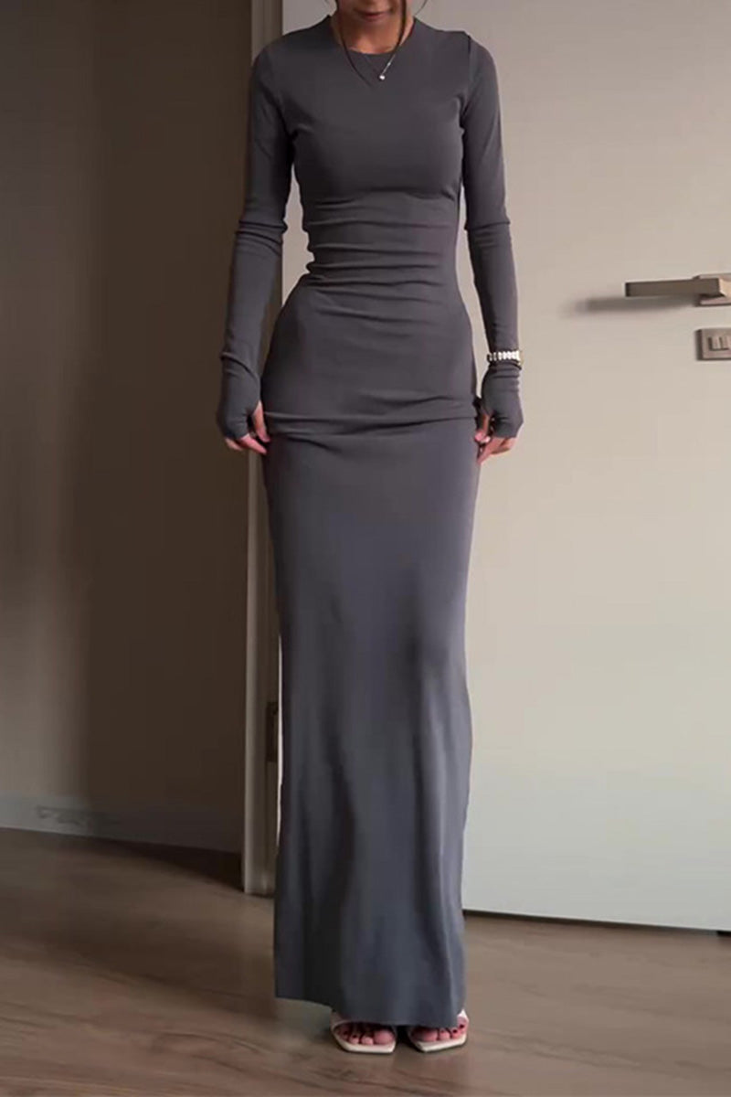 Long Sleeve Bodycon Maxi Dress