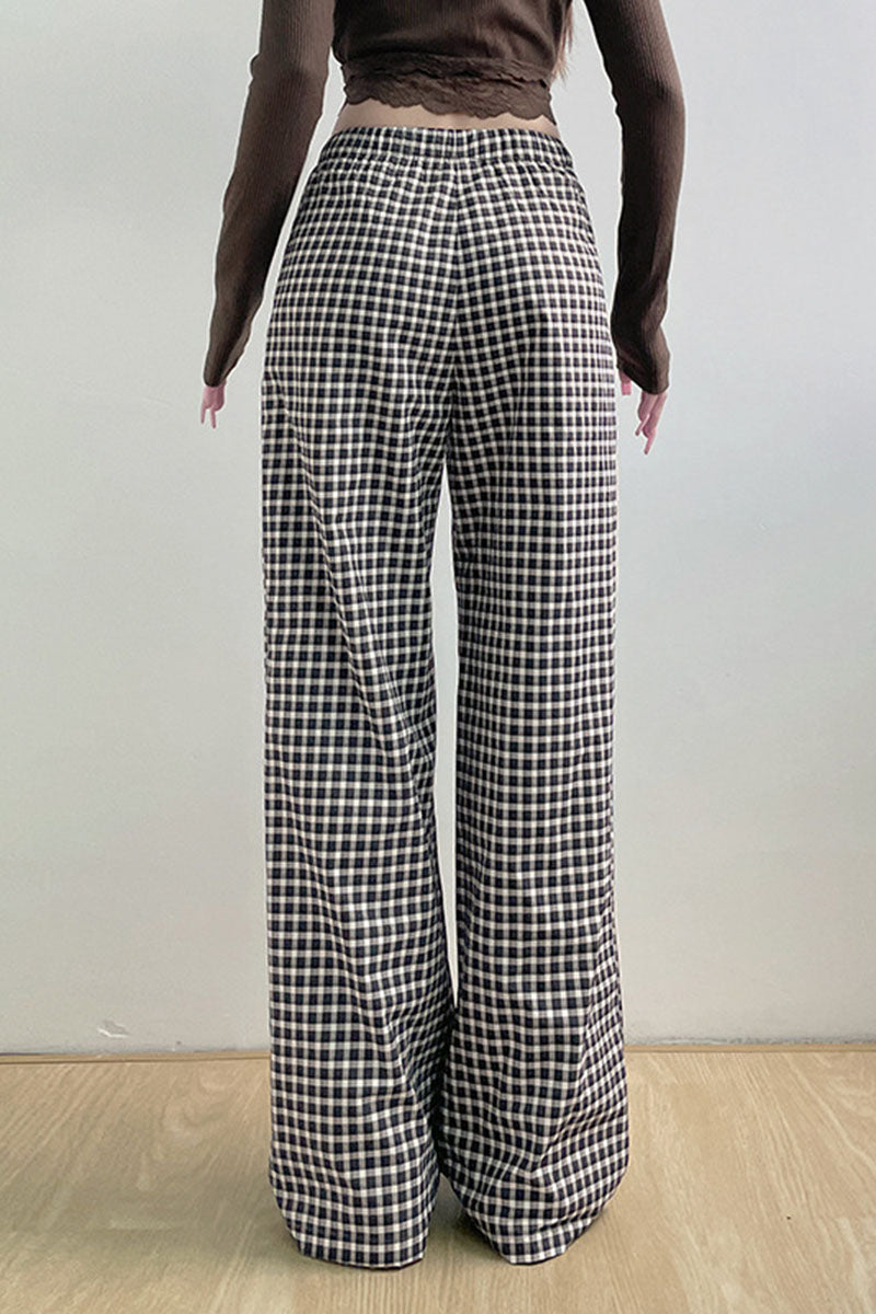 Checkered Drawstring Pajama Pants