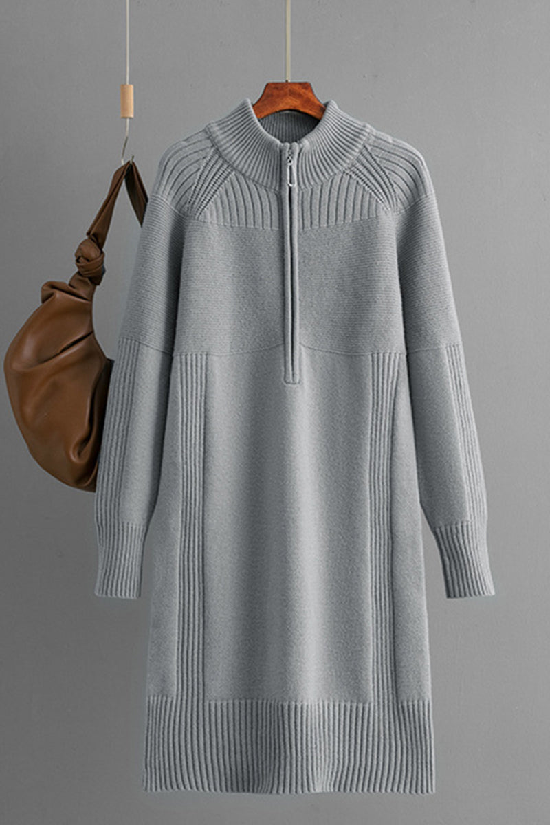 Quarter Zip Knit Dress