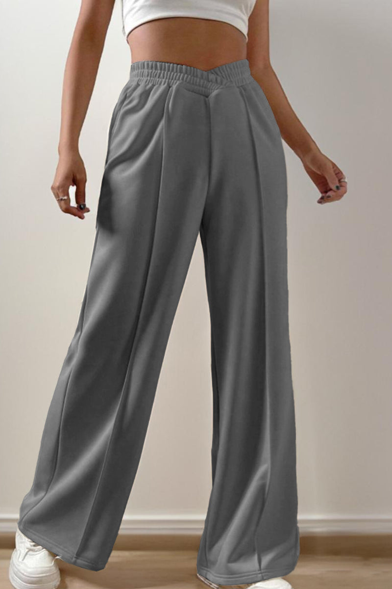 High-Waisted Wide-Leg Lounge Pants