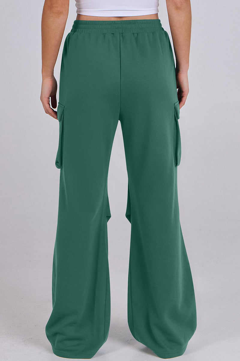 Wide-Leg Cargo Pocket Pants