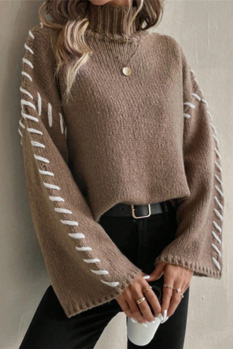 Knit Sweater with Statement Sleeves