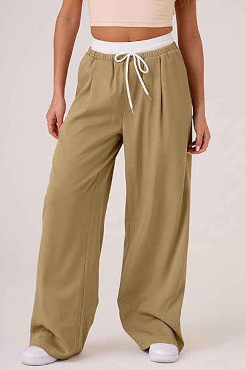 Casual Wide-Leg Drawstring Lounge Pants