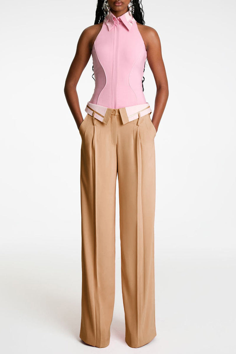 Wide-Leg Trouser Pants