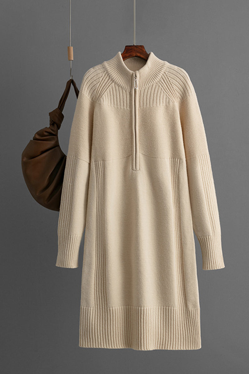 Quarter Zip Knit Dress