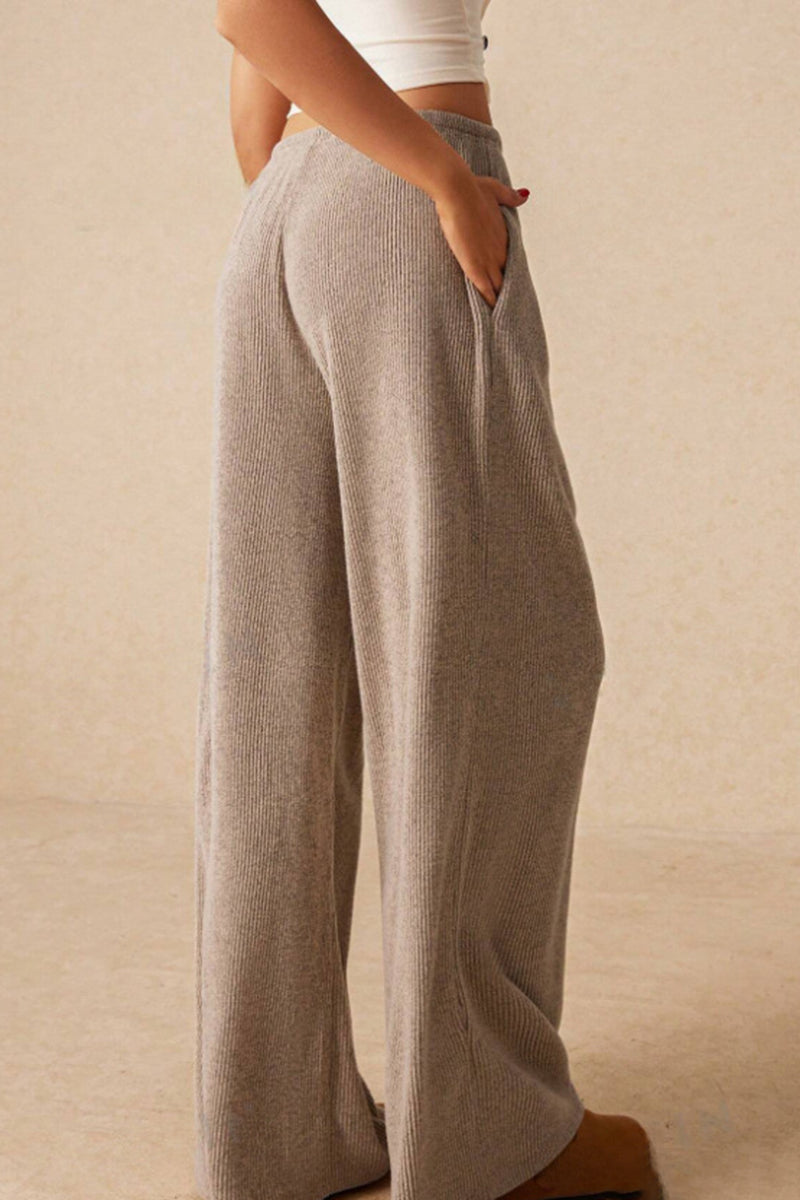 Drawstring Wide-Leg Lounge Pants