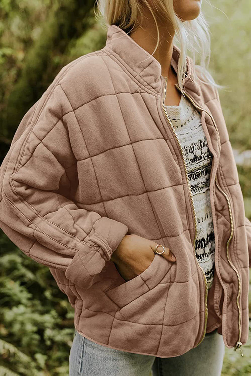 Quilted Zip-Up Jacket