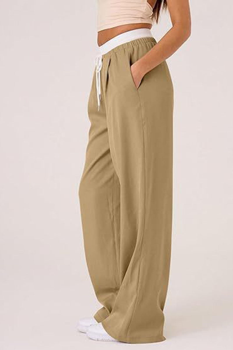 Casual Wide-Leg Drawstring Lounge Pants