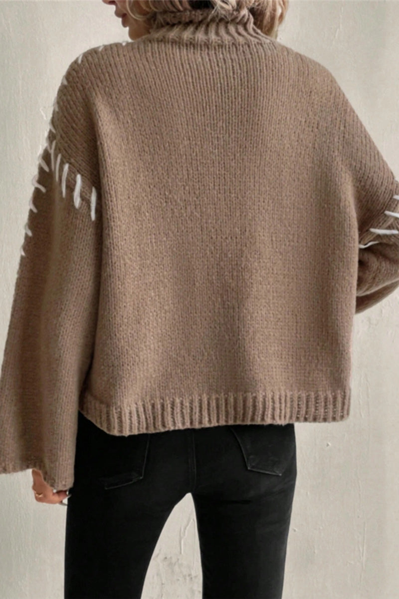 Knit Sweater with Statement Sleeves