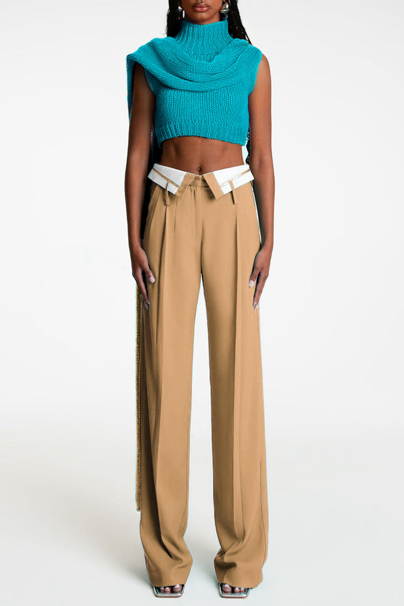 Wide-Leg Trouser Pants