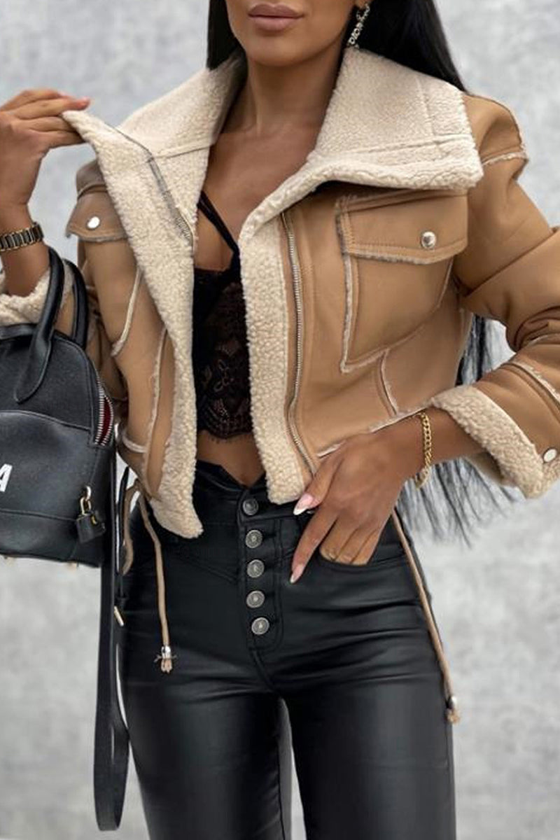 Faux Shearling-Lined Jacket