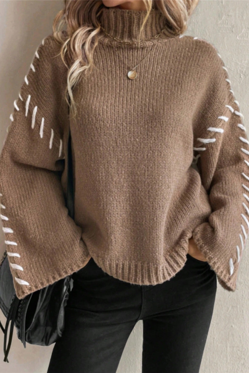 Knit Sweater with Statement Sleeves