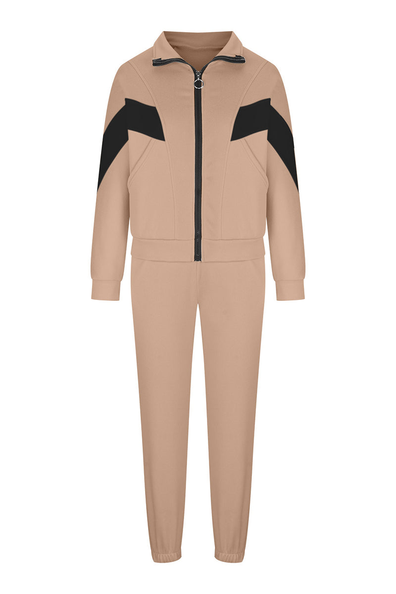 Two-Tone Zip-Up Set