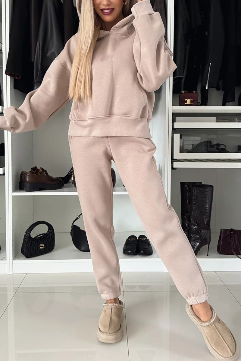 Relaxed Fit Hoodie and Jogger Set