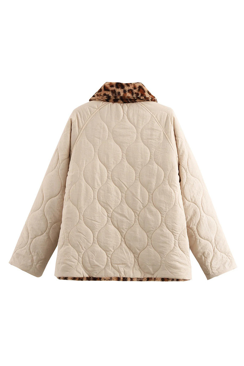 Animal Print Reversible Quilted Jacket