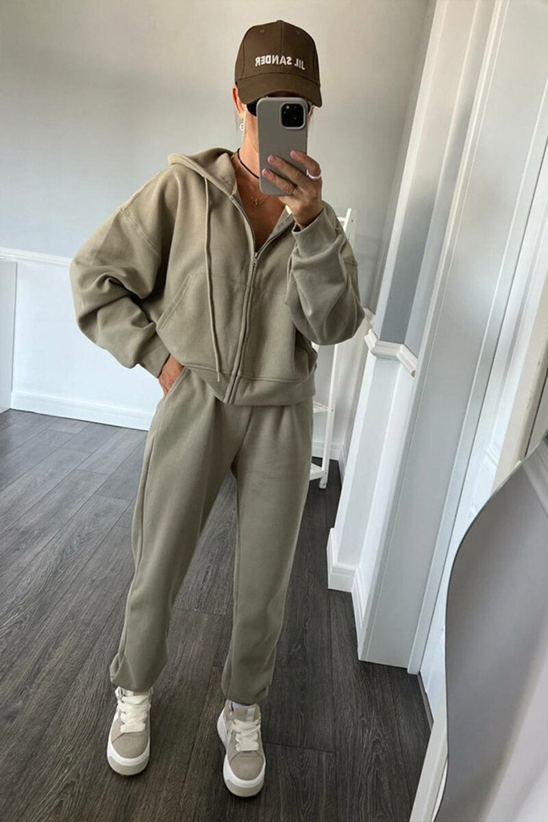 Relaxed Fit Hoodie and Jogger Set