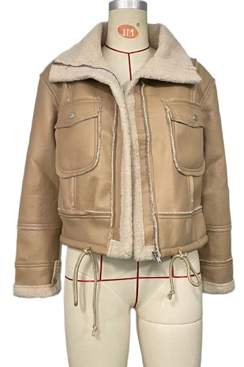 Faux Shearling-Lined Jacket