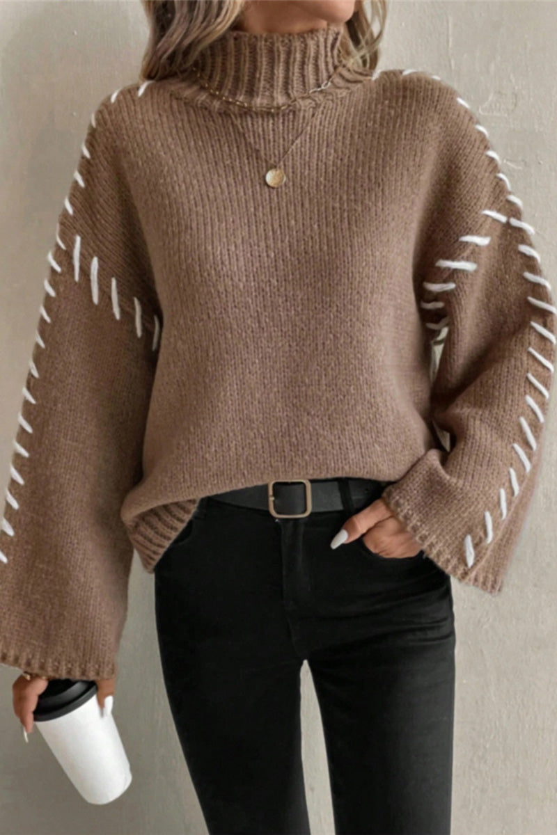 Knit Sweater with Statement Sleeves