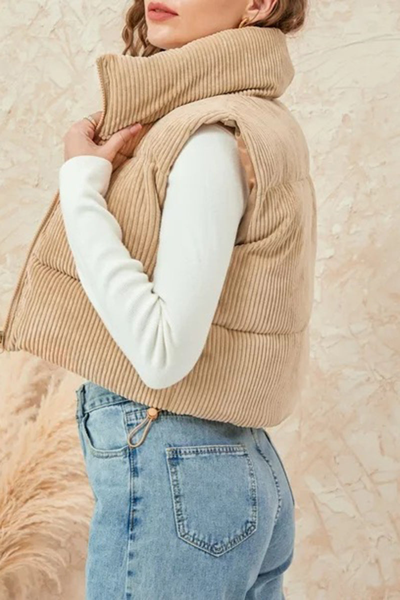 Corduroy Puffer Vest