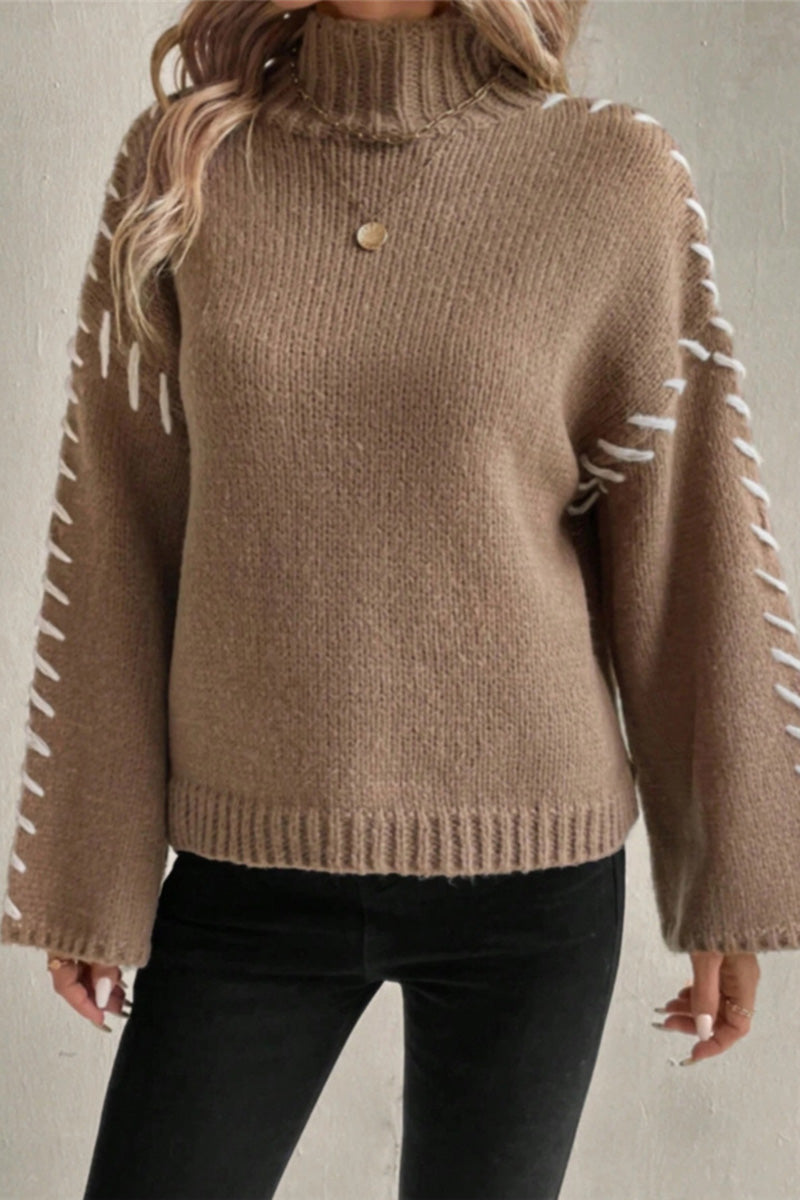 Knit Sweater with Statement Sleeves