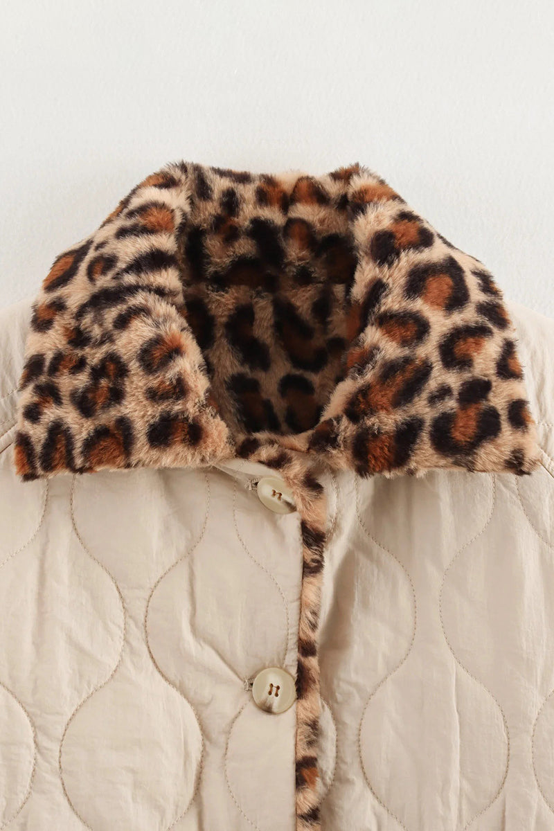 Animal Print Reversible Quilted Jacket