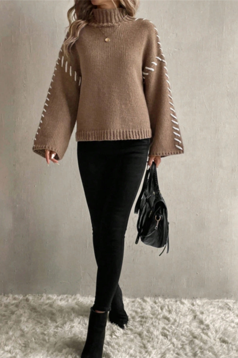 Knit Sweater with Statement Sleeves