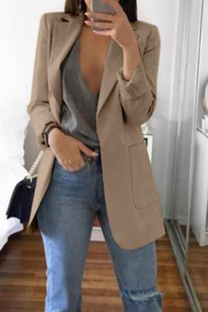 Tailored Open Front Blazer