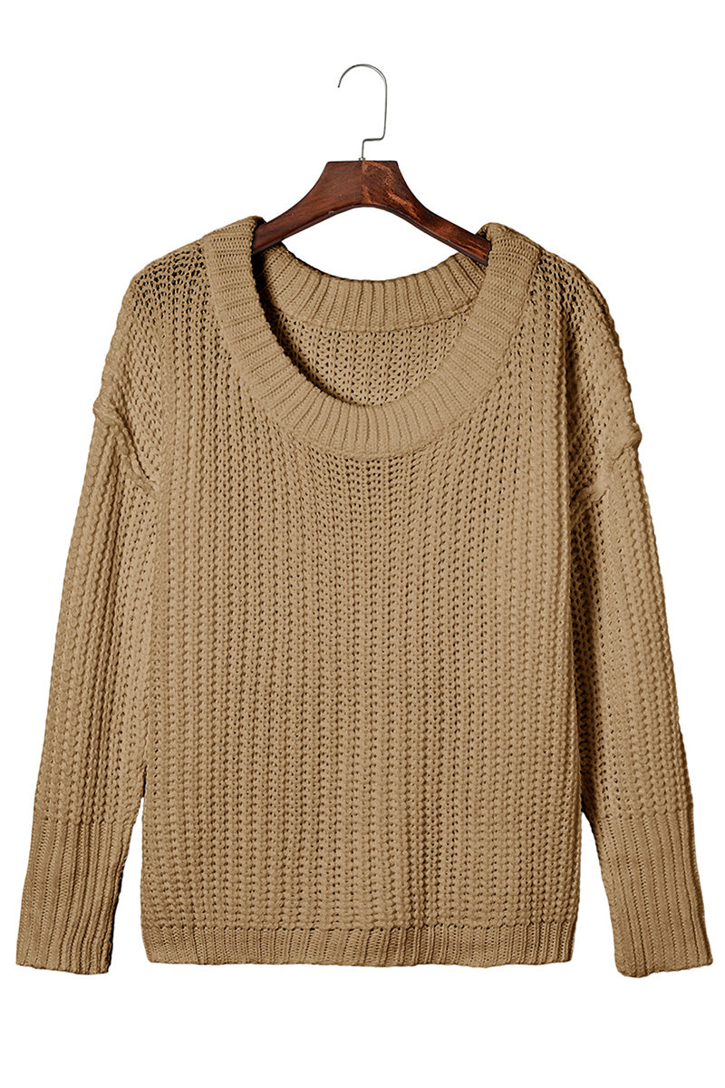 Oversized Ribbed Knit Sweater