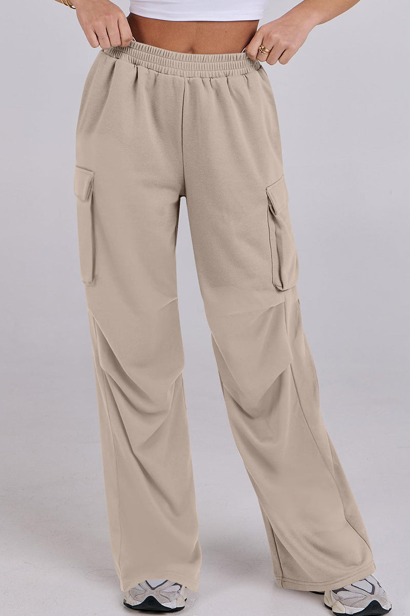 Wide-Leg Cargo Pocket Pants