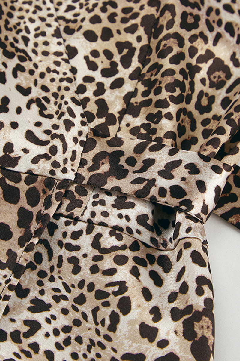 Animal Print Wrap Dress