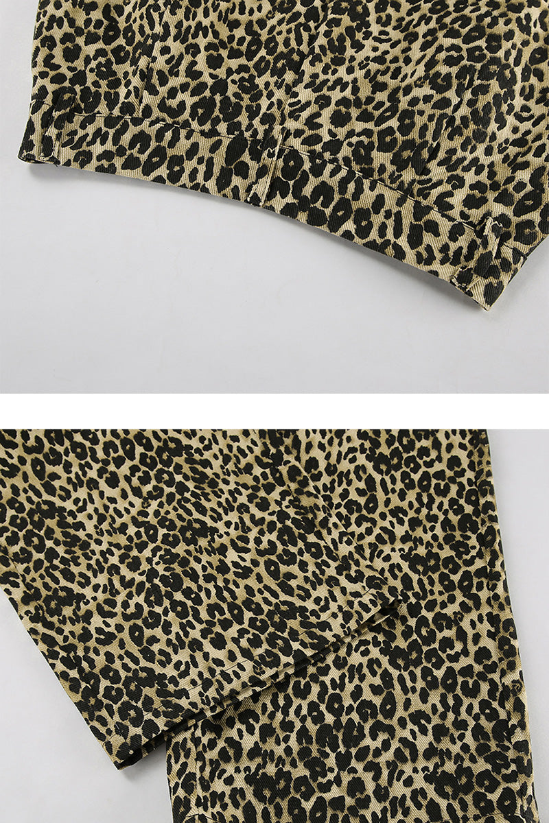 Leopard Print Relaxed Fit Pants