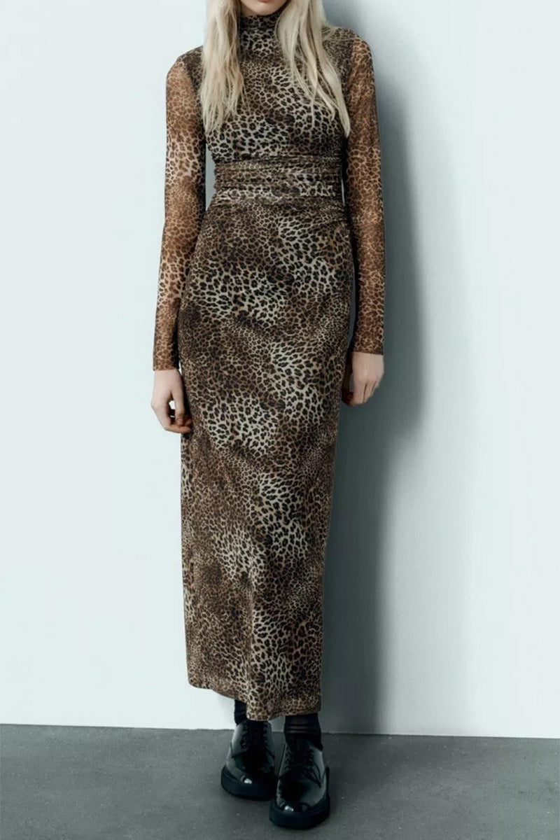 Leopard Print Maxi Dress