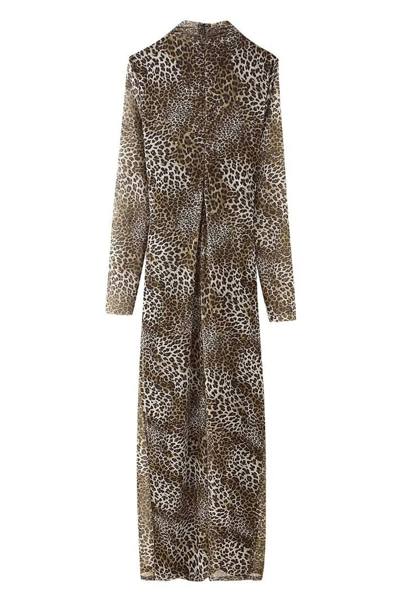 Leopard Print Maxi Dress