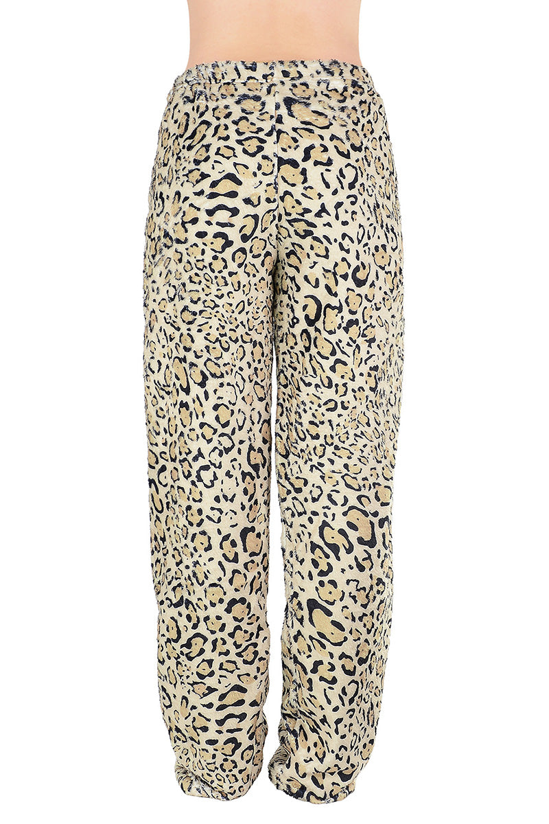 Drawstring Pattern Print Lounge Pants