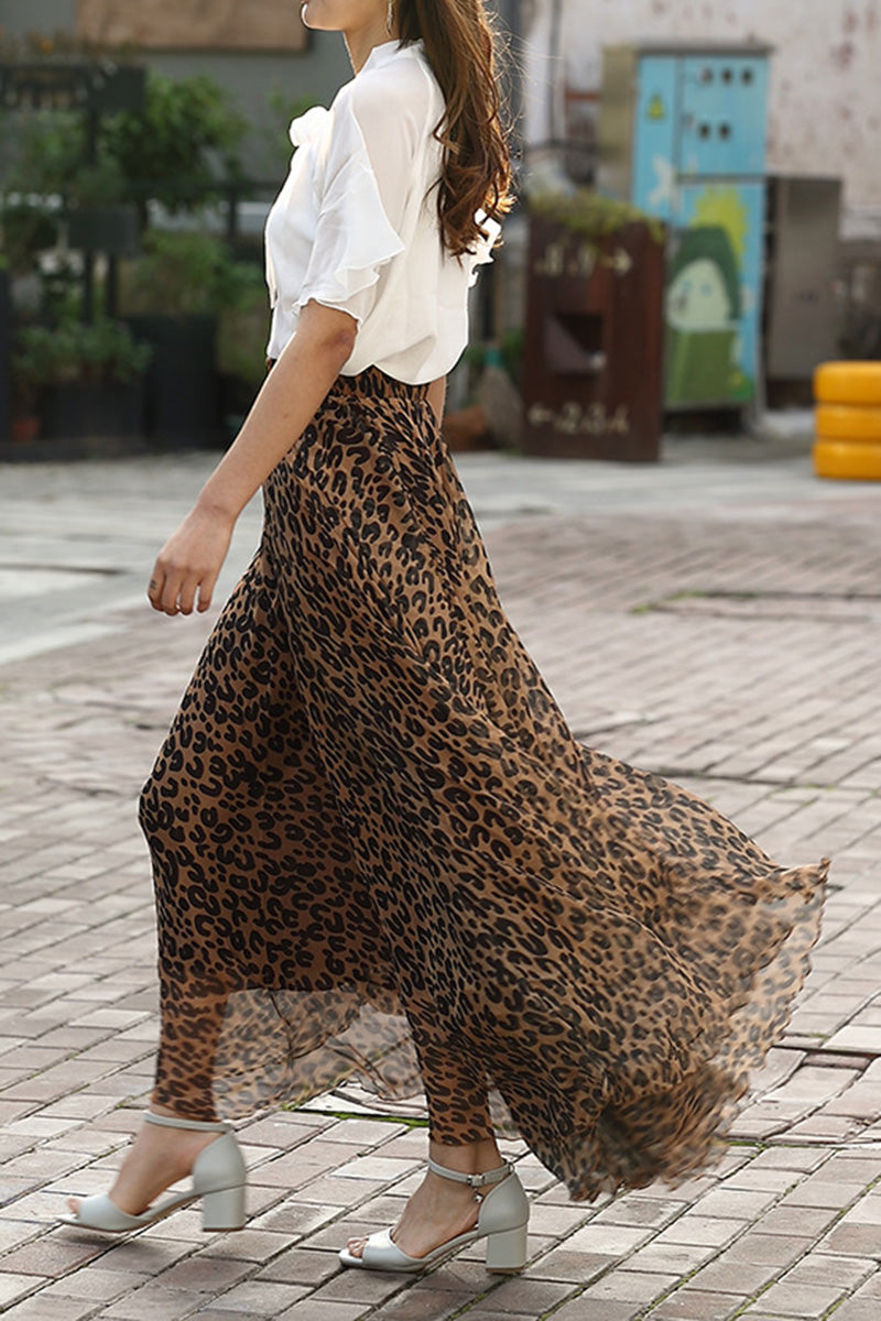 Leopard Print Skirt