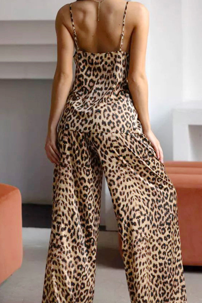 Leopard Print Cami and Pants Set